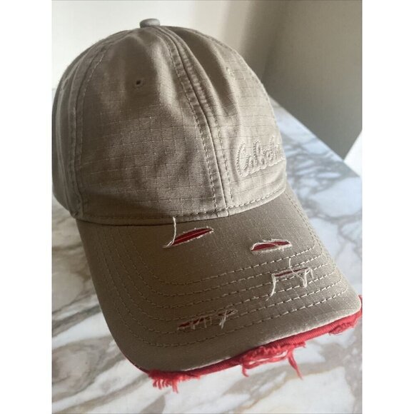 Cabela’s Khaki Distressed Adjustable Hat Cap - Picture 2 of 6